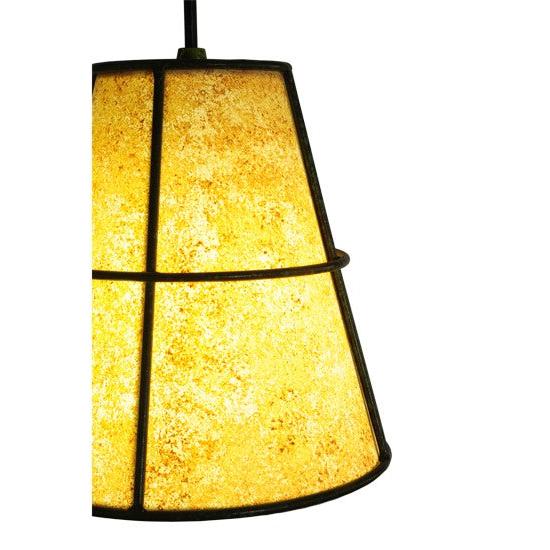 2nd Ave Lighting Cilindro 8" Palomino Mini Pendant in Weathered Brass Finish