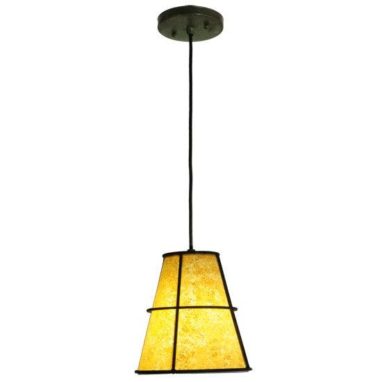 2nd Ave Lighting Cilindro 8" Palomino Mini Pendant in Weathered Brass Finish