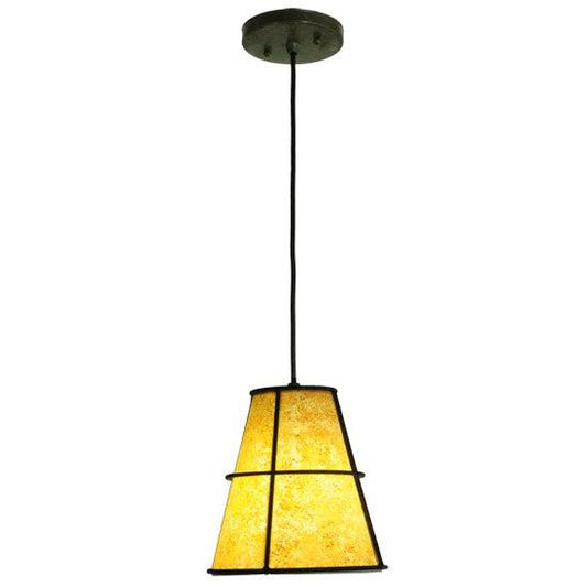 2nd Ave Lighting Cilindro 8" Palomino Mini Pendant in Weathered Brass Finish