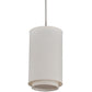 2nd Ave Lighting Cilindro 9" Textrene Pendant in Nickel Finish