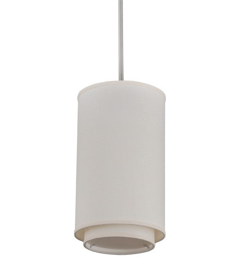 2nd Ave Lighting Cilindro 9" Textrene Pendant in Nickel Finish