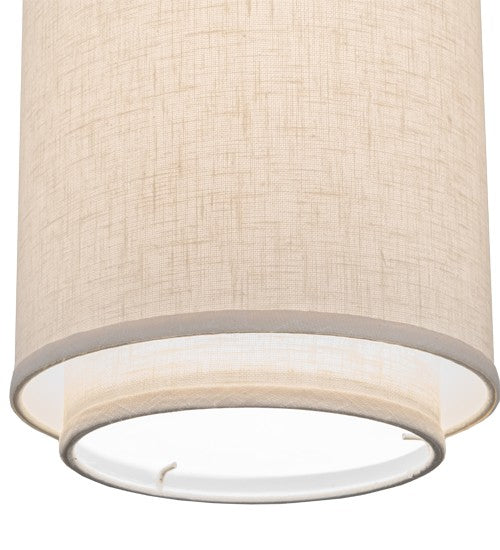 2nd Ave Lighting Cilindro 9" Textrene Pendant in Nickel Finish