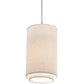 2nd Ave Lighting Cilindro 9" Textrene Pendant in Nickel Finish