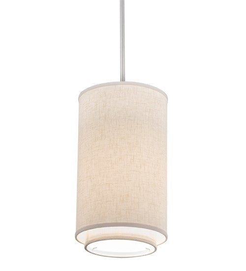 2nd Ave Lighting Cilindro 9" Textrene Pendant in Nickel Finish