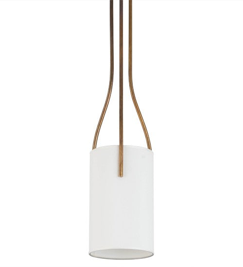 2nd Ave Lighting Cilindro 9" Triad Pendant in Vintage Brass Finish