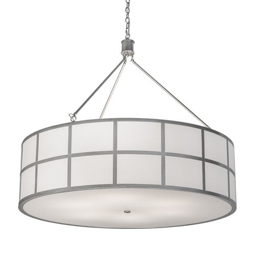 2nd Ave Lighting Cilindro Barnabas 48" Wide Pendant in Nickel Finish
