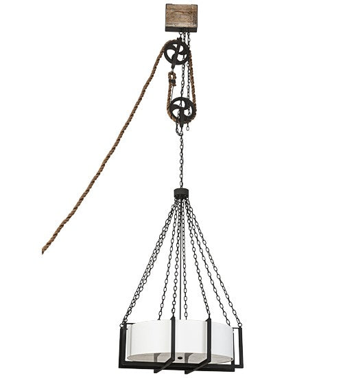 2nd Ave Lighting Cilindro Bartlett 36" Inverted Pendant in Wrought Iron Finish