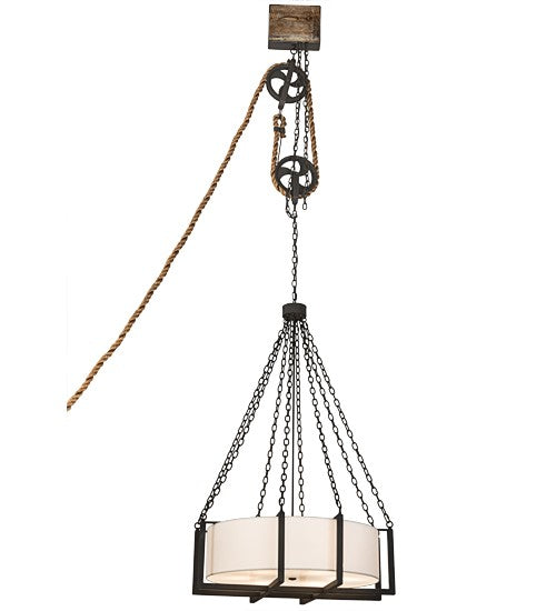 2nd Ave Lighting Cilindro Bartlett 36" Inverted Pendant in Wrought Iron Finish