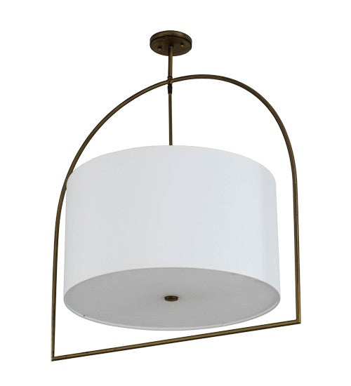 2nd Ave Lighting Cilindro Cambre 31" Wide Pendant in Antique Brass Finish