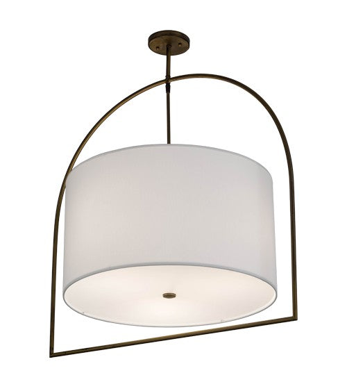 2nd Ave Lighting Cilindro Cambre 31" Wide Pendant in Antique Brass Finish