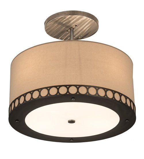 2nd Ave Lighting Cilindro Circulo Pendant With Satin Clear Steel Finish