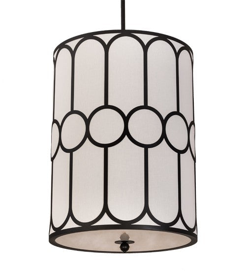 2nd Ave Lighting Cilindro Homer 30" Wide 6 Light Pendant in Textured Black Finish