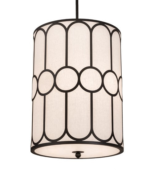 2nd Ave Lighting Cilindro Homer 30" Wide 6 Light Pendant in Textured Black Finish