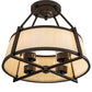 2nd Ave Lighting Cilindro Lucy 24" Wide Semi-Flushmount in Oil Rubbed Bronze Finish