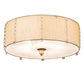 2nd Ave Lighting Cilindro Lujoso 25" Wide Semi-Flushmount in Brass and White Gold Finish