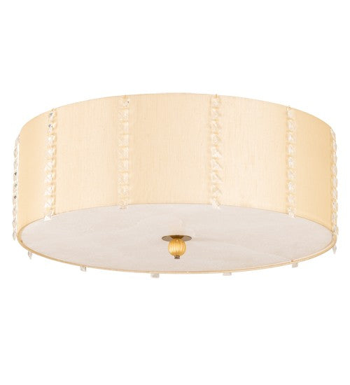 2nd Ave Lighting Cilindro Lujoso 32" Semi-Flushmount in Brass White Gold Finish