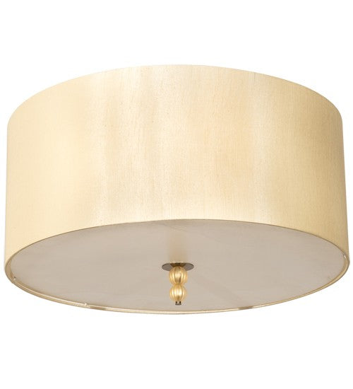 2nd Ave Lighting Cilindro Lujoso 32" Semi-Flushmount in Brass White Gold Finish