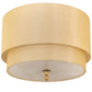 2nd Ave Lighting Cilindro Lujoso 32" Wide Two Tier Semi-Flushmount in Brass White Gold Finish