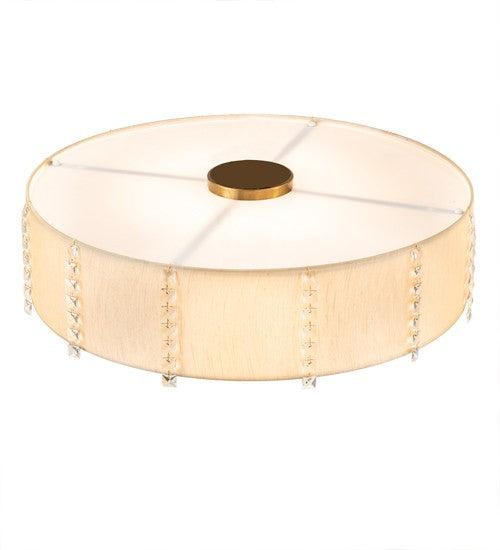 2nd Ave Lighting Cilindro Lujoso 33" Semi-Flushmount in Brass White Gold Finish