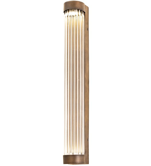 2nd Ave Lighting Cilindro Pipette 3" LED Wall Sconce in Weathered Brass Finish