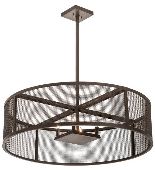 2nd Ave Lighting Cilindro Rame 36" Wide Pendant in Bronze Finish