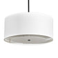 2nd Ave Lighting Cilindro Textrene 30" Pendant in White and Textured Black Finish
