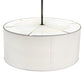 2nd Ave Lighting Cilindro Textrene 30" Pendant in White and Textured Black Finish
