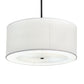 2nd Ave Lighting Cilindro Textrene 30" Pendant in White and Textured Black Finish