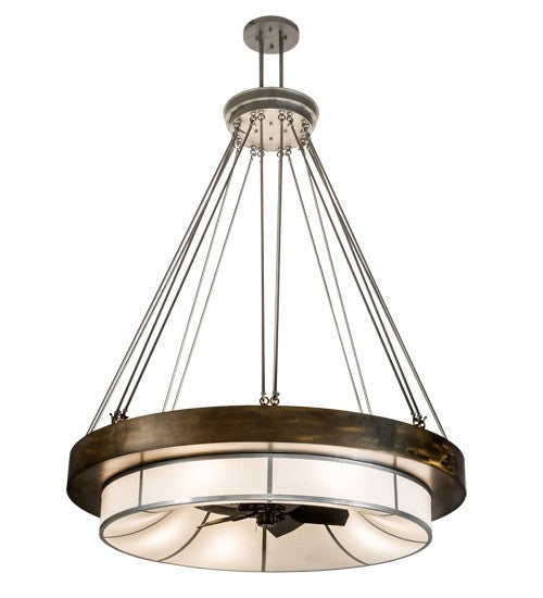 2nd Ave Lighting Cilindro Ventura 72" Chandel-Air in Antique Copper and Extreme Chrome Finish
