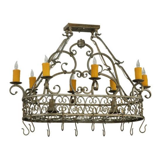 2nd Ave Lighting Cira 40" Long Oblong Pot Rack in Corinth Finish