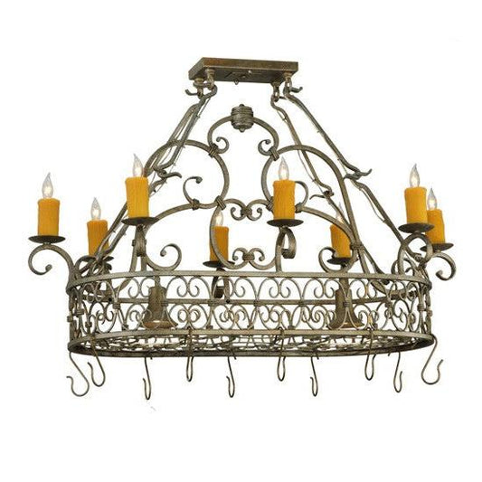 2nd Ave Lighting Cira 40" Long Oblong Pot Rack in Corinth Finish