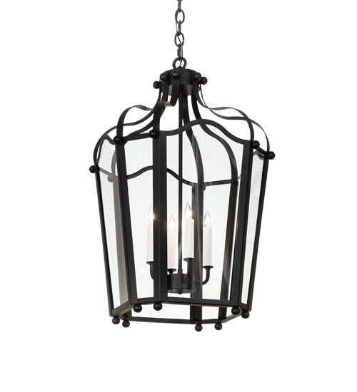 2nd Ave Lighting Citadel 20" Wide 4 Light Pendant in Textured Black Finish