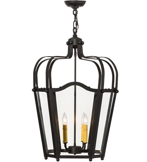 2nd Ave Lighting Citadel 22" Wide 4 LT Pendant in Old Iron Finish