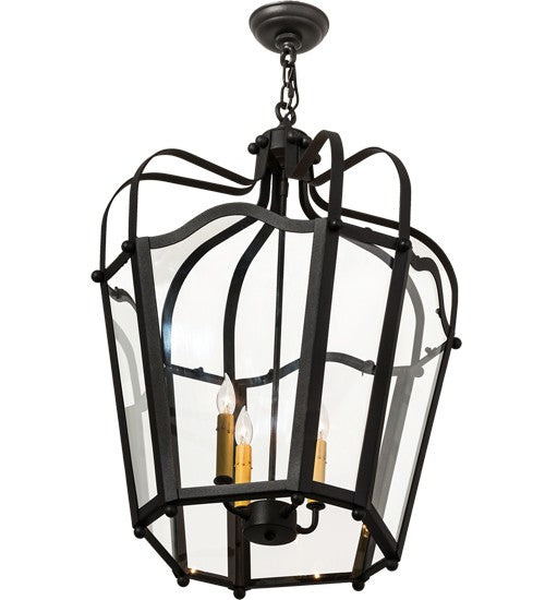 2nd Ave Lighting Citadel 22" Wide 4 LT Pendant in Old Iron Finish