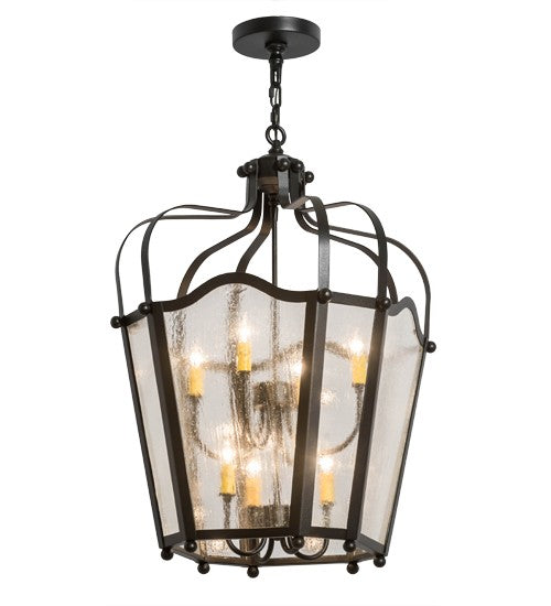 2nd Ave Lighting Citadel 22" Wide 8 LT Pendant in Textured Black Finish