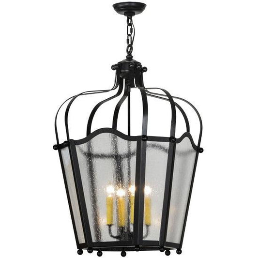 2nd Ave Lighting Citadel 23"Wide 4 LT Pendant With Flat Black Finish