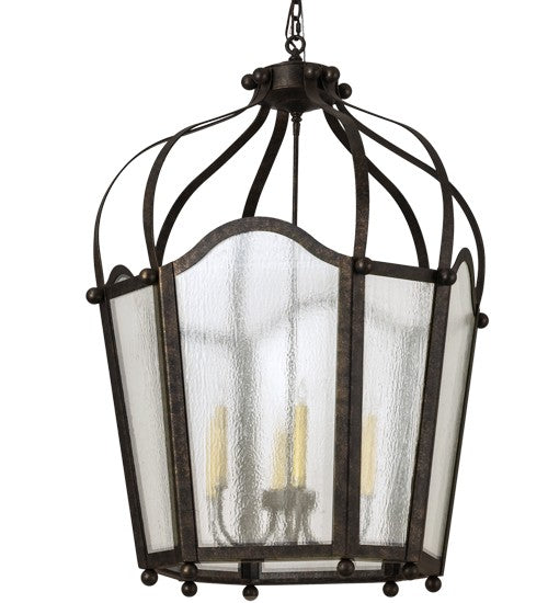 2nd Ave Lighting Citadel 32" Wide 6 LT Pendant in Golden Bronze Finish