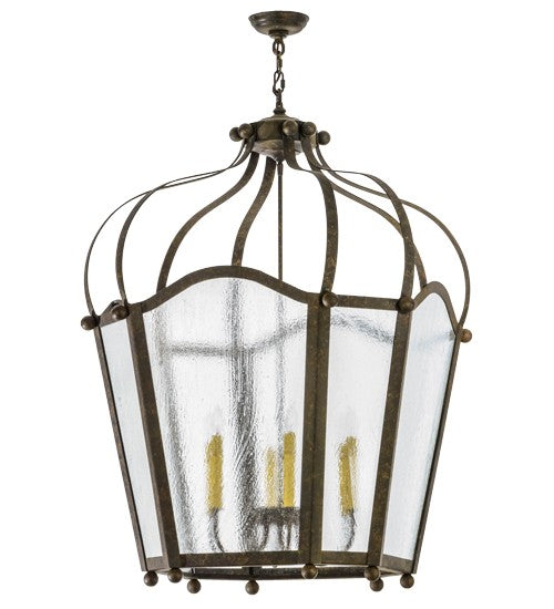 2nd Ave Lighting Citadel 32" Wide 6 LT Pendant in Organic Rust Finish