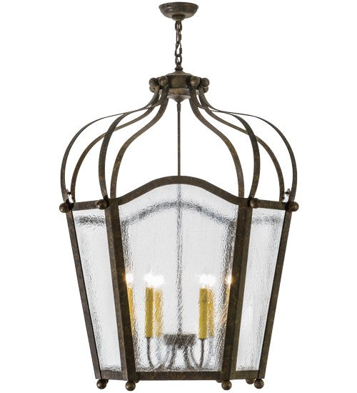 2nd Ave Lighting Citadel 32" Wide 6 LT Pendant in Organic Rust Finish