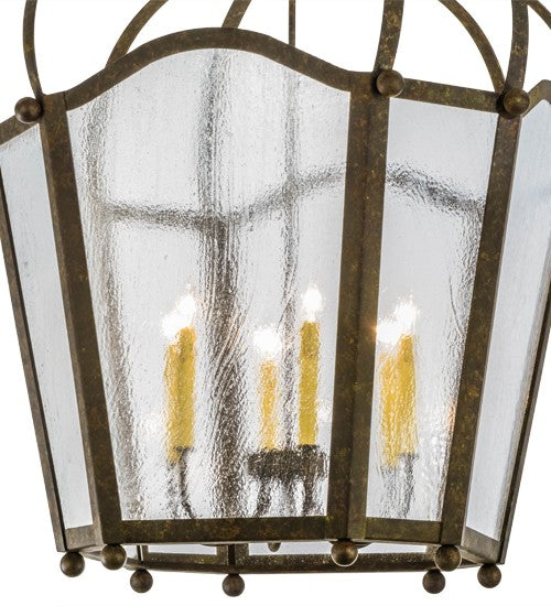 2nd Ave Lighting Citadel 32" Wide 6 LT Pendant in Organic Rust Finish