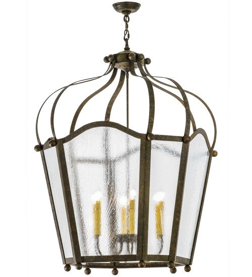 2nd Ave Lighting Citadel 32" Wide 6 LT Pendant in Organic Rust Finish