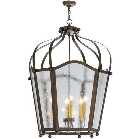 2nd Ave Lighting Citadel 32" Wide 6 Light Pendant in Gilded Tobacco Finish