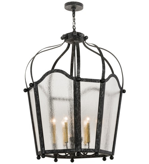 2nd Ave Lighting Citadel 32" Wide 6 Light Pendant in Gunmetal Finish