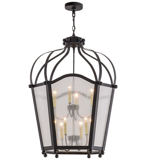 2nd Ave Lighting Citadel 33" Wide 10 LT Pendant in Textured Black Finish