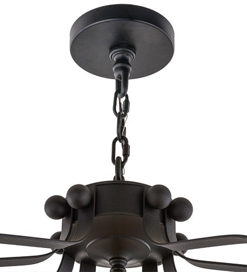 2nd Ave Lighting Citadel 33" Wide 10 LT Pendant in Textured Black Finish