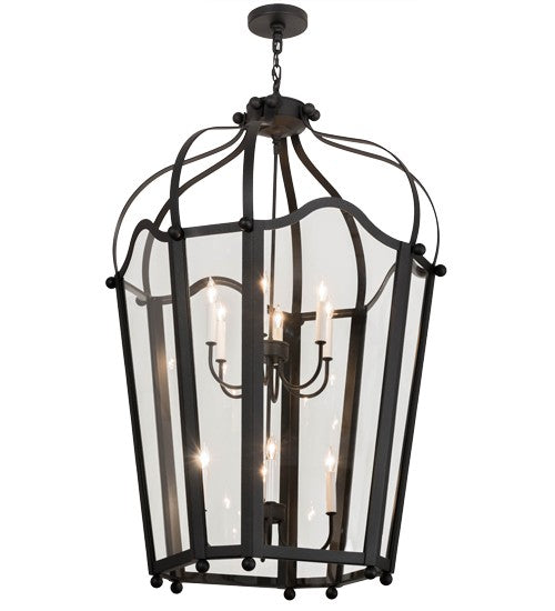 2nd Ave Lighting Citadel 33" Wide 10 LT Pendant in Textured Black