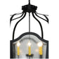 2nd Ave Lighting Citadel 34" Wide 12 Light Pendant in Blackwash Finish