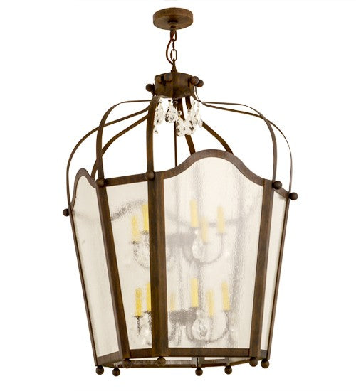 2nd Ave Lighting Citadel 34" Wide 12 Light Pendant in Classic Rust Finish