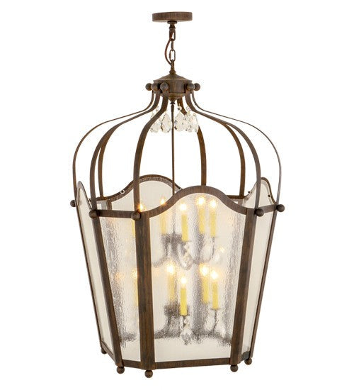 2nd Ave Lighting Citadel 34" Wide 12 Light Pendant in Classic Rust Finish