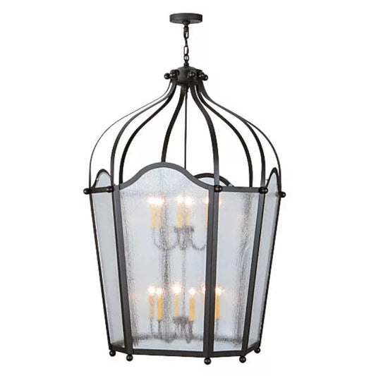 2nd Ave Lighting Citadel 42" 12-Light Rainstone Idalight Lens Oil Rubbed Bronze Pendant Light